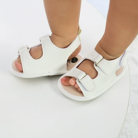 

Gyratedream Baby Girls Boys PU Leather Sandals Lightweight Anti-slip Summer Shoes 0-18M