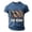 Q9-Blue, variant on Havenx Men's American Usa Flag Patriotic T Shirt Waffle Crew Neck Shirt Short Sleeve Fun Graphic Tshirts Patriotic We the People 1776 Workout Tee Tops,White 5XL