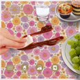 thumbnail image 6 of Pioneer Flower Floral Print Pattern Round Tablecloth 60 X 60 Inch, Wrinkle Resistant Wipeable Table Cloth for Kitchen Dining Picnic Patio Party, 6 of 6