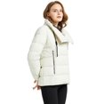 thumbnail image 2 of Orolay Hooded Down Jacket Women Winter Stand Collar Oblique Placket Puffer Coat, 2 of 5