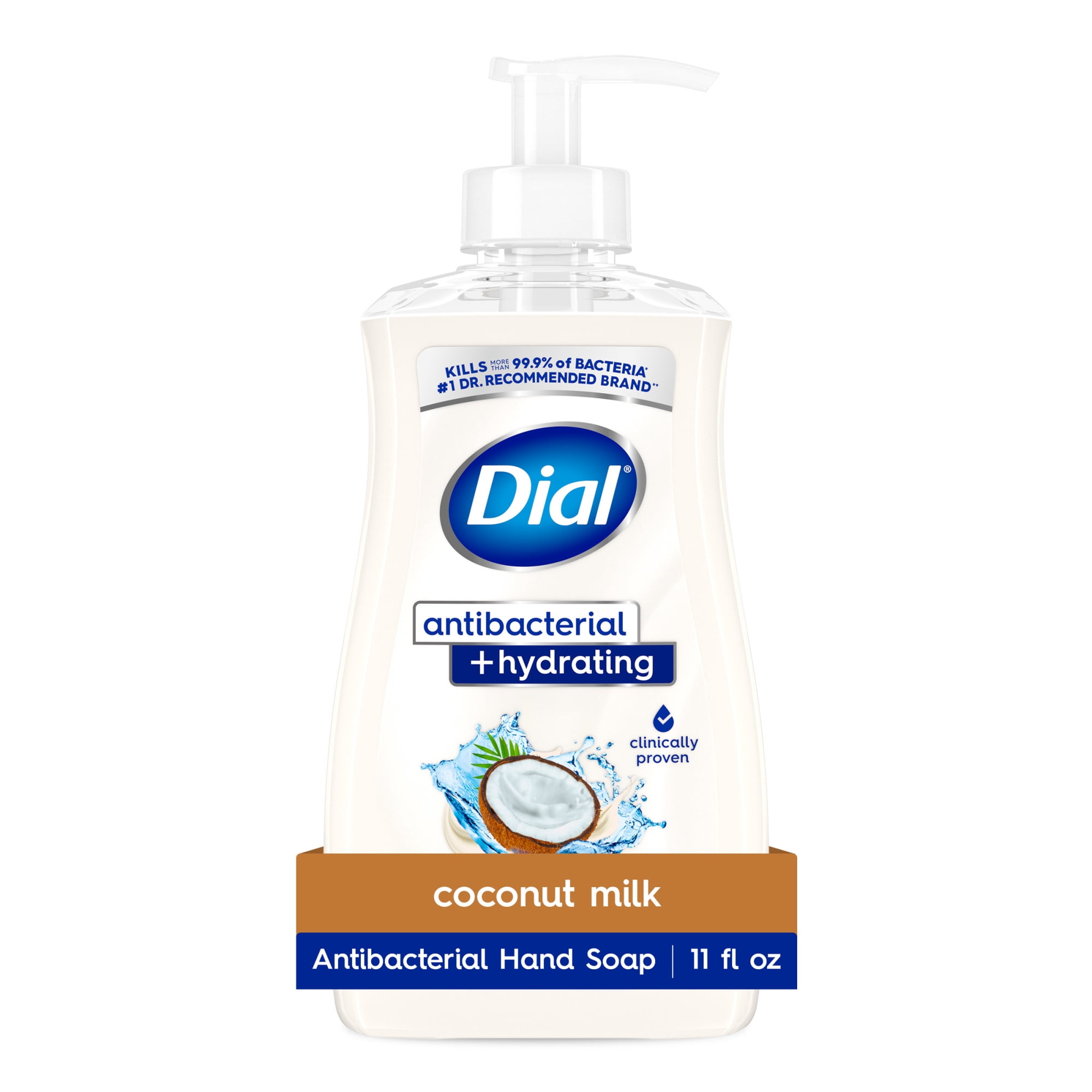 Dial Antibacterial + Hydrating Coconut Milk Liquid Hand Soap, 11 oz