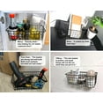 thumbnail image 5 of 3 Set Hanging Wire Baskets,Wall Mount Fruit Basket,No Drilling,Adhesive Small Metal Basket,Farmhouse Food Storage Mesh Bin Kitchen Pantry Laundry Bathroom Closet Garage RV,Black, 5 of 7