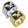 thumbnail image 2 of Men's Stainless Steel Jewelry Ring Size 7-13, Gold, 2 of 4