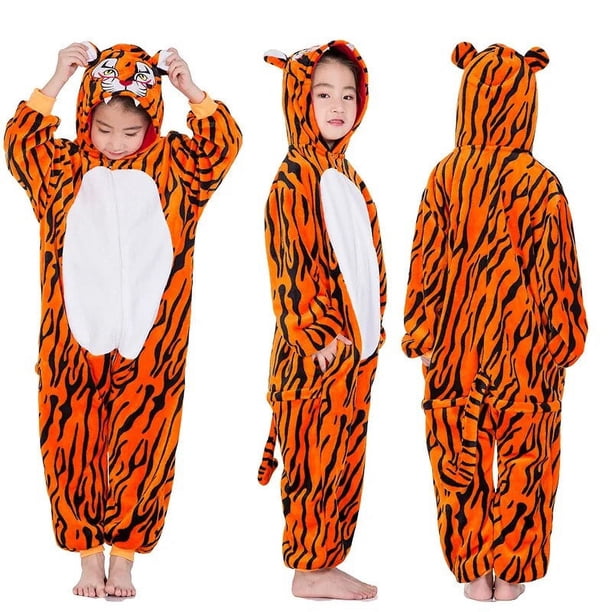 Conjuntos de pijamas Kigurumi de unicornio para niños, disfraz de dibujos animados de animales de Halloween, Jumpusits de dinosaurio de Navidad para 4-12 años