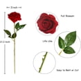 thumbnail image 3 of Red Roses Artificial Flowers Dark Red Roses Bulk Flowers Real Touch Red Fake Roses Flowers Floral Arrangement Bouquet for Wedding Bouquet Bridal Decorations DIY (Dark Red), 3 of 5