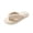 Beige, variant on Women Fuzzy Flip Flop Slippers, Soft Plush Open Toe House Slippers, Warm Cozy Indoor Outdoor Comfort Slide Sandals