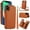 Brown, variant on Wallet Case for Apple iPhone XS/ iPhone X, with Crossbody Shoulder Strap & Hand Wrist Cards Holder Zipper Pocket Stand Feature Full Protective Shockpoof Phone Case for iPhone XS/X, Lightpurple