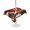 Brown, variant on Outdoor Tablecloth with Umbrella Hole for Patio/Picnic/Party/Camping, Japanese Style Waterproof Table Cloth Square Cover Washable, Modern Cranes Cherry Flower Wave Navy Blue (54"x 54")