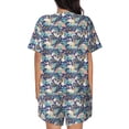 thumbnail image 6 of Susaid Tropical Sloth Print Women's Pajama Set, Button-Up Sleepwear with Elastic Waist Shorts, Perfect for Lounging, Yoga, Beach, and Casual Wear-4X-Large, 6 of 7