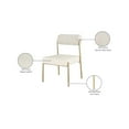 thumbnail image 2 of Meridian Furniture Carly Cream Faux Leather / Boucle Dining Chair (Set of 2), 2 of 7