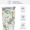 thumbnail image 4 of 11oz Stainless Steel Tumbler with Straw, Double Wall Insulated Travel Tumbler Cute White Cat Pattern, 4 of 8