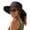 Black, variant on Womens Sun Hat with Ponytail Hole Beach Hiking Summer Wide Brim UPF 80+ Outdoor Protection Foldable Bucket Hat