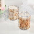 thumbnail image 2 of Yayeee 4 Pack Qtip Holder Bathroom Cotton Swab Canister with Lid Clear Dispenser Set, Pink Seashell, 2 of 6