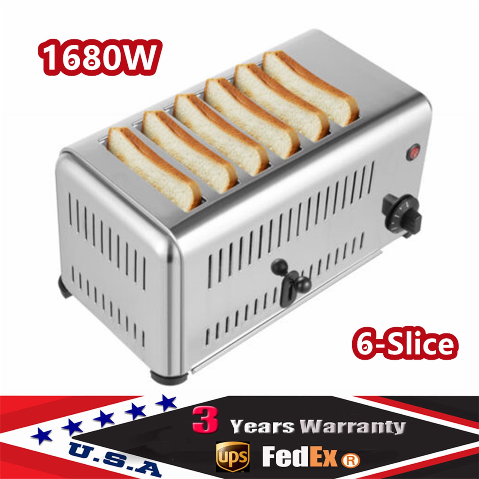 PEAKORA6 Slices/H 1680w Commercial Conveyor Toaster Heavy Duty Electric Baking Machine