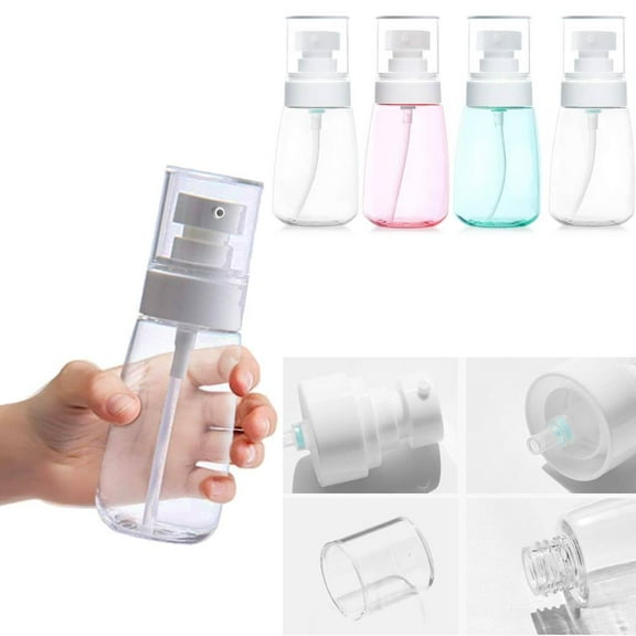 4PCS Airless Pump Bottle 2oz/60ml Plastic Empty Clear Refillable Travel Container Dispenser for Lotion Creams foundation,Travel Lotion Container