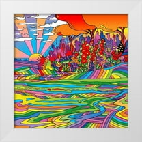 Green, Howie 20x20 White Modern Wood Framed Museum Art Print Titled - Pop Art Landscape Bayou