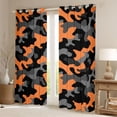 thumbnail image 2 of Feelyou Grey Orange Camo Black Out Curtains, Abstract Curtains Pack of 2 (42x63 Each), 2 of 6