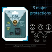 Amplim 512GB Micro SD Card - UHS-I Class 10, A2, U3 High-Speed Memory Card for Android Phone, Camera and 4K Video Recording