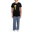thumbnail image 4 of CafePress - Another Beer Zwart Women's Dark Pajamas - Women's Short Sleeve Print T-Shirt and Pants Dark Cotton Pajama Set, 4 of 7
