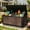 Brown, variant on Dextrus 134 Gallon Weatherproof Resin Deck Box, Lockable Outdoor Storage Bench, All Season Patio Organizer for Garden Tools Pool Accessories and Outdoor Cushions, Dark Brown & Wood-Grain Brown