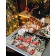 thumbnail image 2 of Merry Christmas Placemats Set of 2 Watercolor Red Gnome Trees Snow Heat Insulation Washable Place Mats, Rustic Non-Slip Table Mats for Dining Table Party Kitchen Decor,13x19 Inch, 2 of 4
