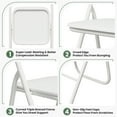 thumbnail image 6 of Gelloan 6 Pack Folding Chairs, Indoor Outdoor Portable Stackable Commercial Leather Padded Seat，Wedding Chairs with Metal Frame Home Office Party Use,White, 6 of 9