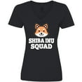 thumbnail image 3 of Inktastic Dog Shiba Inu Squad Women's V-Neck T-Shirt, 3 of 5