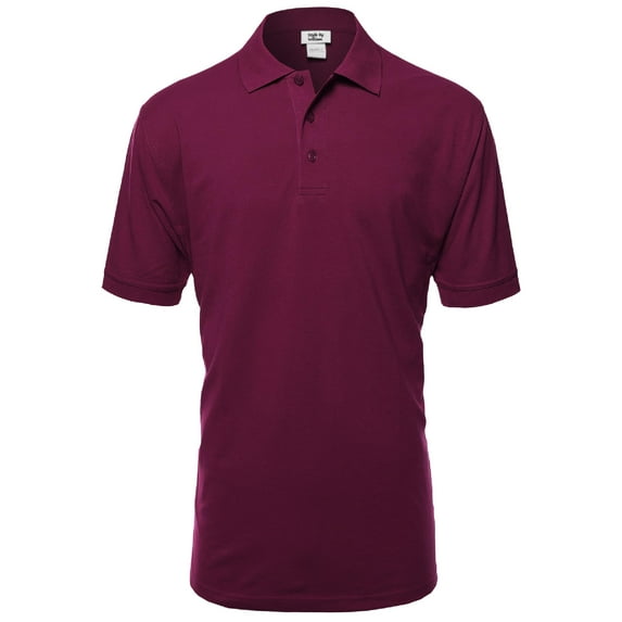 FashionOutfit Men's Basic Short Sleeve Polos in Various Colors