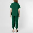thumbnail image 4 of Mlqidk Medical Scrubs for Women Set Cool Stretch Medical Scrub Set Crew Neck Top & Jogger Pant with Pockets Nurse Uniform Dark Green L, 4 of 5
