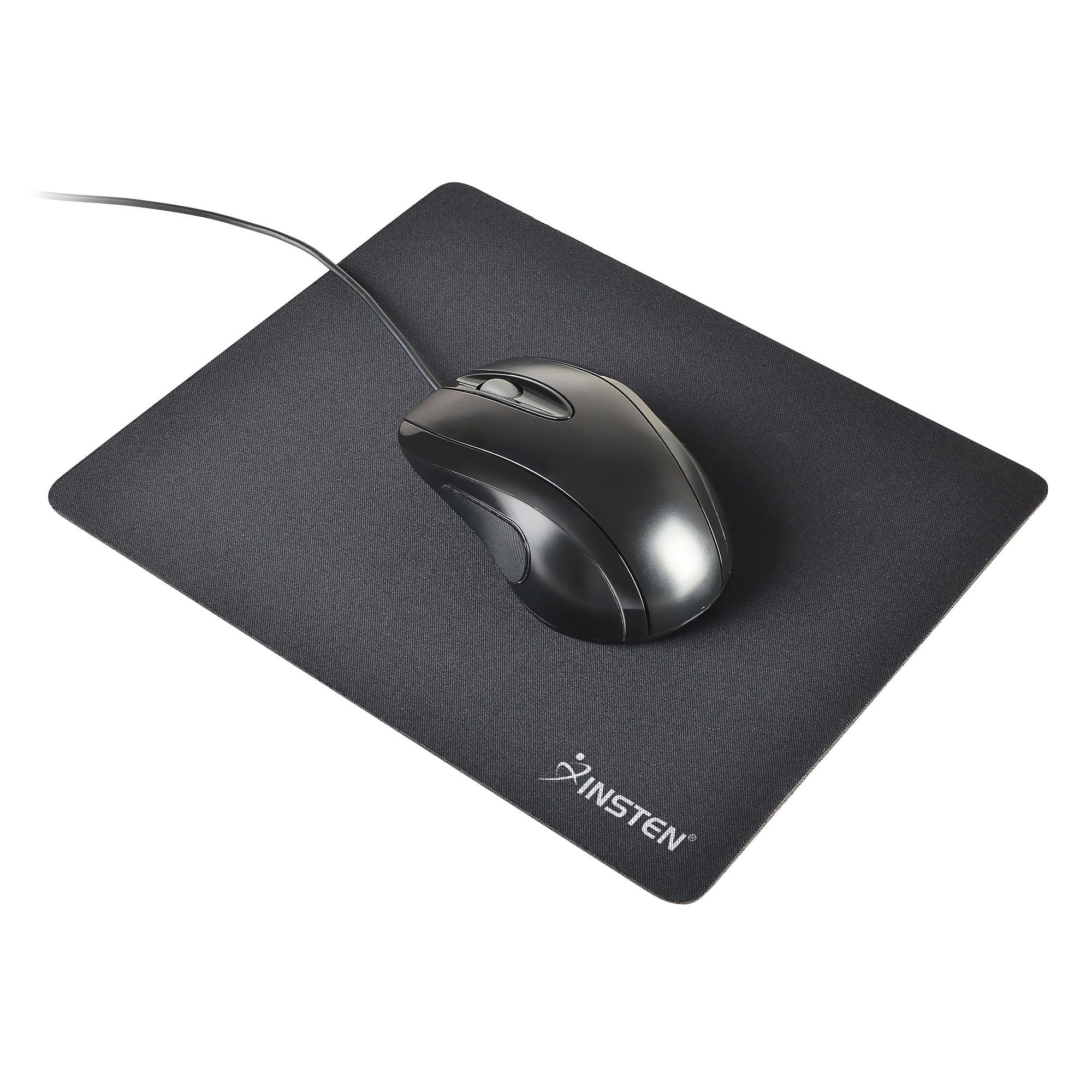 Insten 2Piece Standard Mouse Pad for Optical/ Trackball Mouse, Black