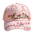 thumbnail image 2 of Womens Breast Cancer Awareness Hats Stylish Casual Adjustable Sun Hats Women's Breathable Lightweight Floral Print Cap d, 2 of 2