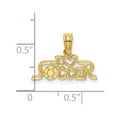 thumbnail image 6 of Auriga Fine Jewelry 14K Yellow Gold I HEART SOCCER Charm for Women, 6 of 6
