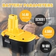thumbnail image 2 of Batería Ni-MH DC9091 de repuesto, 14,4 V, 4800 mAh, paquete de 2, 2 of 7