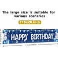 thumbnail image 2 of Happy Birthday Banner, 118x20 Inch Party Decor for Indoor & Outdoor, Birthday Decorations for Men, Women, Boys, Girls, Birthday Sign Background, 2 of 7
