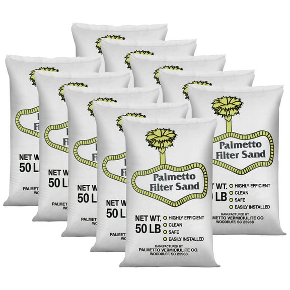 Palmetto 10 Pack Filter Sand Residential & Commercial Pool Sand Filters, 50 Pound