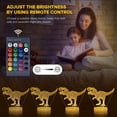 thumbnail image 6 of MesaSe Dinosaur Toys, 16 Colors Children 3D Illusion Bedside Lamp Remote Control T Rex Night Light Table Lamp for Kids 2-12 Year Old Boys Birthday Gifts, Home Decorations, 6 of 7