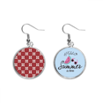 thumbnail image 1 of Decoracion de Navidad rojo con blanco. Pendientes de sandía verano lóbulo desgaste Unbranded M, 1 of 3