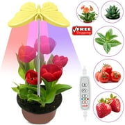 LED Plant Light Butterfly Plant Grow Light with Full Spectrum for Indoor Plants-Yellow