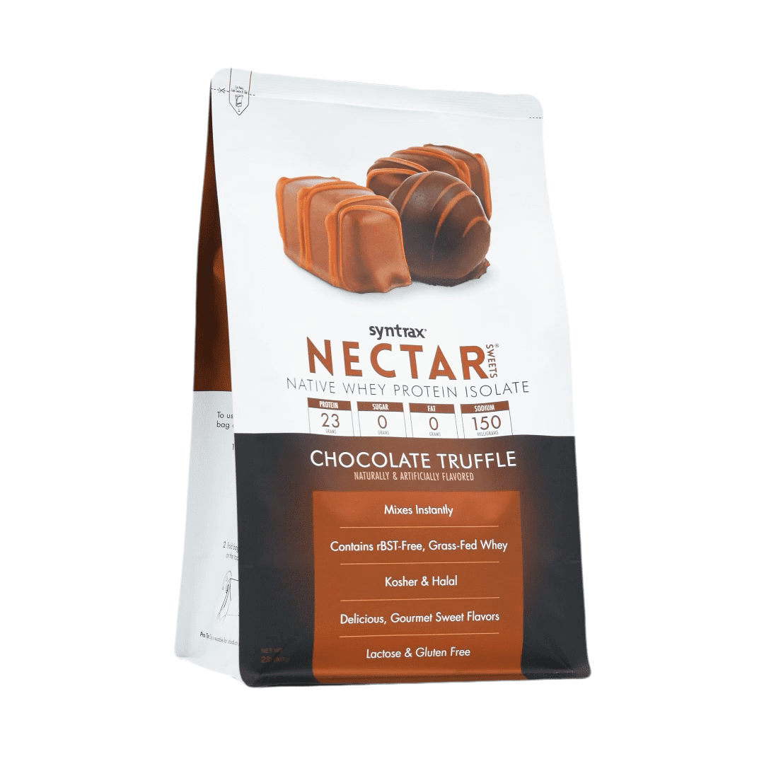 Syntrax Nectar Sweets, Chocolate Truffle, 2 lbs. Native Whey Protein Isolate Powder, offers a Rich Chocolate Flavor
