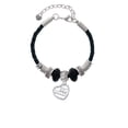 thumbnail image 2 of Delight Jewelry Silvertone Big Sister in Open Heart - 5/8'' Sister Celtic Knot Leather Bead Bracelet, 7"+2" Extender, 2 of 4