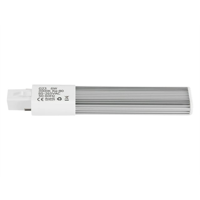 Spptty 6W 2-Pin LED Compact Lamp Horizontal Recessed Tube Light Bulb Lighting Fixtures, LED Light, Horizontal Recessed Light