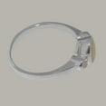 thumbnail image 4 of LBG British Made 14k White Gold Natural Opal Womens Promise Ring - 33 size options - Size 10.75, 4 of 6