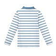 thumbnail image 4 of Girls School Uniform Long Sleeve Polo Shirt Kids Golf Pique Polo Shirts 5-14 Years Blue 130, 4 of 5