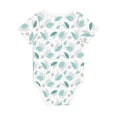thumbnail image 5 of Balery Leaf Print Green Pattern Baby Climbing Clothes Infant Bodysuit Cute Infant Bodysuit Baby Romper-9M, 5 of 7
