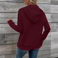 thumbnail image 6 of Holzkary Women's Hoodies Casual Long Sleeve Quilted Half Button Drop Shoulder Pullover Tops Knitted Long Sleeved Loose Sweatshirt for Women Loose Drawstring Hooded Sweatshirt Wine Xl, 6 of 8