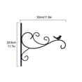 thumbnail image 4 of Soporte de pared de Hierro ANGGREK Modelo 06 para colgar en el hogar maceta estante jardinería comedero para pájaros gancho colgante soporte para orquídeas 30x298 cm, 4 of 8