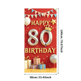 thumbnail image 2 of Yatrandify Red Theme Happy 80th Birthday Banner Golden Crown Balloon Decoration for Birthday Party Anniversary Event Celebration, 2 of 7