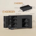 thumbnail image 3 of HOMCOM Sideboard Buffet Cabinet, Small Kitchen Pantry with Door Racks Black, 3 of 10