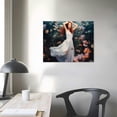 thumbnail image 3 of Nawypu Poster Canvas Wall Art Sexy Girl in Dress on Garden Sunshine Wall Decor Room Decor Frame-style, 3 of 4