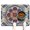 White-271, variant on Dog Food Mat with Artistic Floral Paisley Ethnic Mandala Art, Durable Waterproof Absorbent Non-Slip Pet Feeding Mat